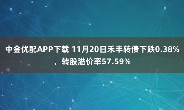 中金优配APP下载 11月20日禾丰转债下跌0.38%，转股溢价率57.59%