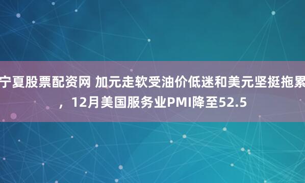 宁夏股票配资网 加元走软受油价低迷和美元坚挺拖累，12月美国服务业PMI降至52.5